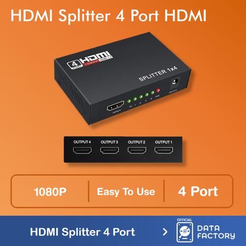 Jual HDMI SPLITTER 4 PORT (1 INPUT 4 OUTPUT) 4Kx2K 1-4Port 1080P Full ...