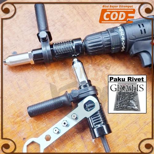 Jual Konektor Bor Adaptor Rifet Gun Otomatis Pasang Paku Rivet Besi ...