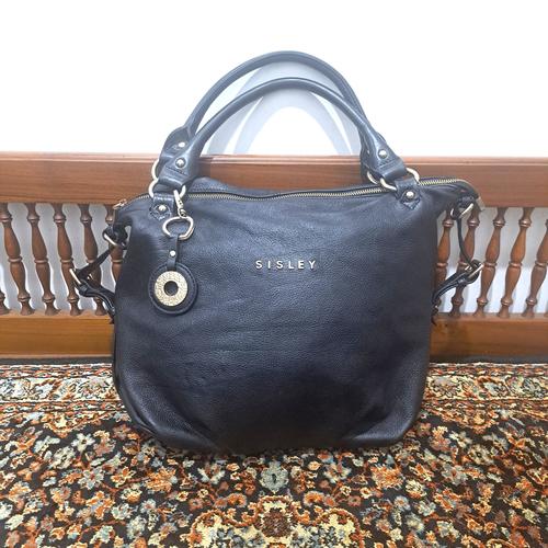 tas shoulder bag sisley kulit asli warna hitam di Rumahcendana Tokopedia