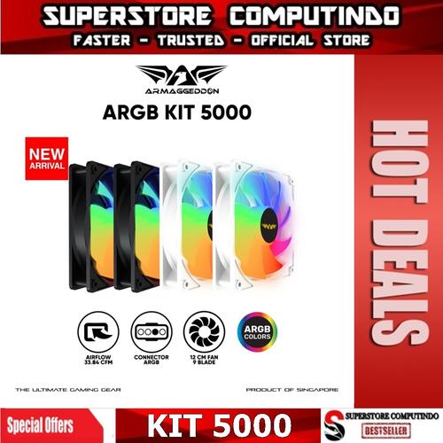 5000 Rpm Cpu Fans Promo Fan Casing Armaggeddon ARGB KIT 5000 RGB PC Cooling Fan with 9 ...