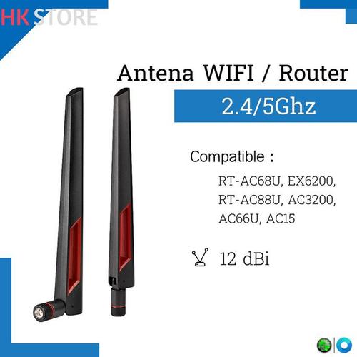 Jual _sI Antena Router WiFi 12dbi Dual Band 2.4GHz & 5GHz penguat ...