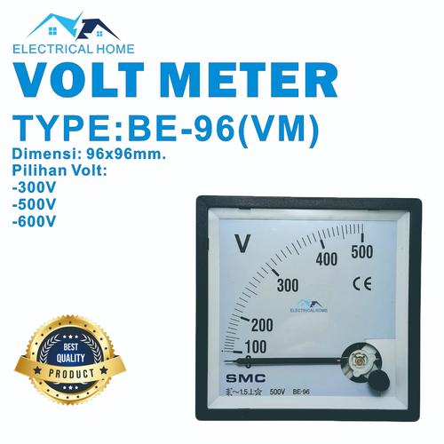 Jual Panel Meter SMC/Voltage (Volt Meter) BE96 AC 300V 500V 600V Jual Panel Meter SMC/Voltage (Volt Meter) BE96 AC 300V 500V 600V