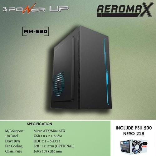 Jual Casing PC Power Up AEROMAX AM-610 with PSU 500W m-ATX Case - Kota ...