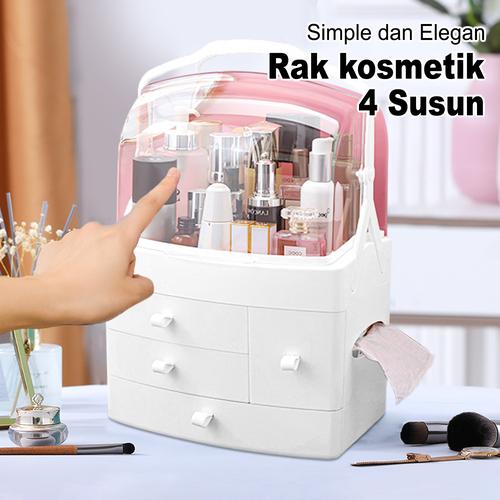 Jual Rak Kosmetik Dengan Laci Anti Debu | Rak Skincare Portable Susun ...