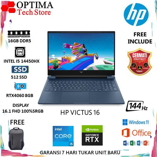 Jual Laptop HP VICTUS 16 intel i5-14450HX RTX4060 8GB/ Ram 16GB 512GB ...