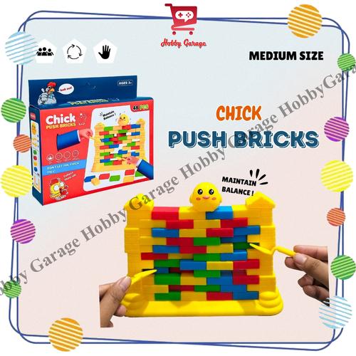 Jual Mainan Dorong Tembok Push Bricks Chicken Congkel Balok Batu Bata ...
