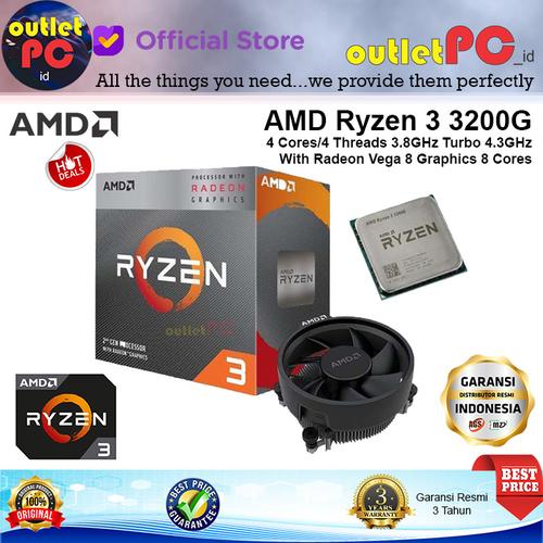 Promo AMD Ryzen 3200G 4-Core Radeon Vega Graphics