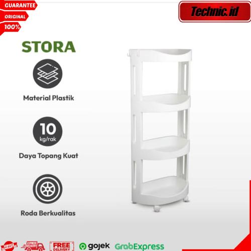 Stora Rak Roda Jual Stora Rak Troli 4 Tingkat Oval 4 Tier Oval Trolley With Wheels Rak ...