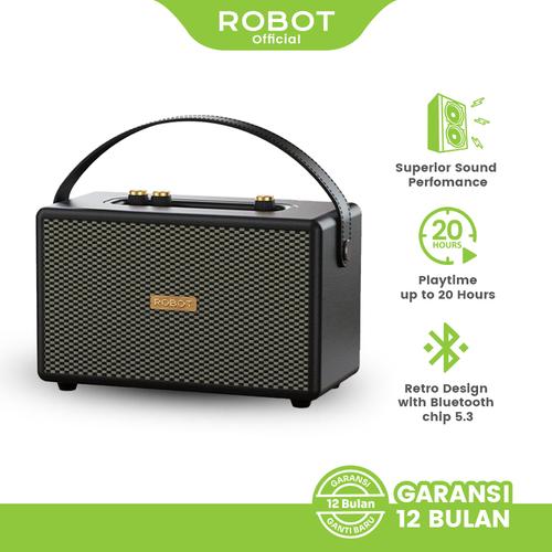Promo ROBOT Speaker Bluetooth RB80 Speaker Retro Bluetooth 5.3 Original