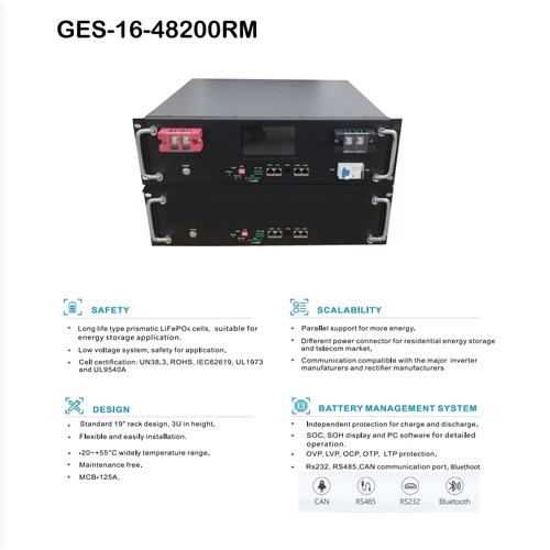 Jual TKDN Premium Smart Battery Lithium Lifepo4 GES 48V 51.2V 200Ah ...