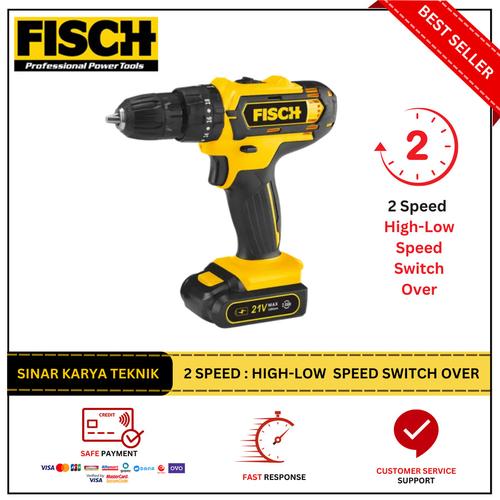 Jual Bor Tanpa Baterai Cordless Impact Drill Set Battery 21V Fisch