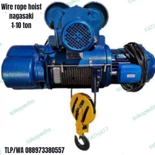 Loading Wire Rope 5ton Jual electric wire rope 5 ton x 12 meter 380 volt (3 phase) merk ...