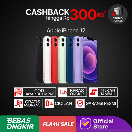 Promo iPhone 12 256GB 128GB 64GB Purple White Black Blue Resmi iBox Not