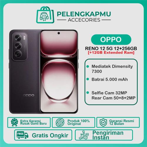 Promo Oppo Reno 12 5G 12+256GB [+12GB Extended RAM] Original Bergaransi ...