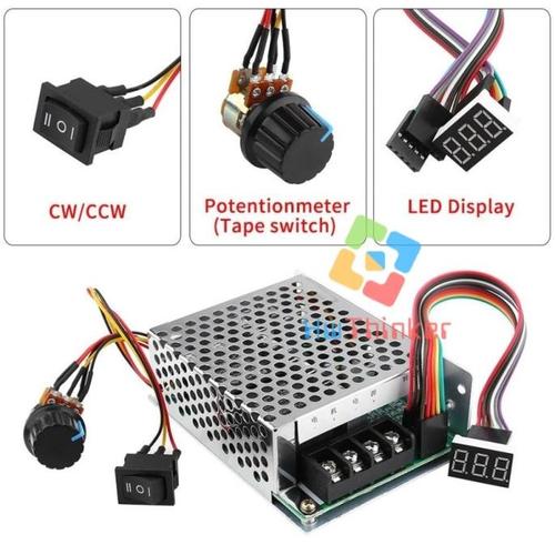 Jual PWM MOTOR SPEED CONTROLLER DC WITH DISPLAY MAX 60A 12V 24V ...