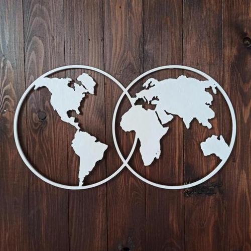 Jual Hiasan Dinding: Wall Decor Peta Dunia World Map Lingkaran - 60cm x ...