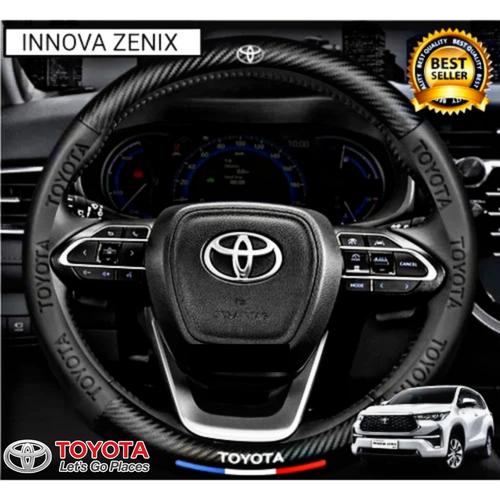 Jual Cover Sarung Setir Stir Carbon Karbon Mobil Toyota INNOVA ZENIX ...