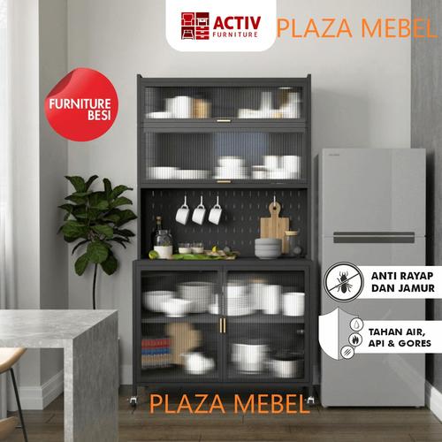 Jual Lemari Dapur Besi Kitchen Kabinet Forte KC 100B Activ / Rak Piring ...