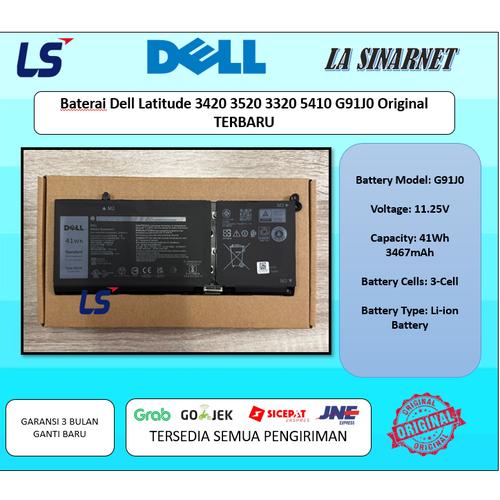 Jual Baterai Dell Latitude 3420 3520 3320 5410 G91J0 Original