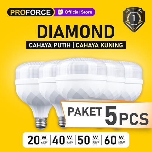 Jual Paket 5 Pcs Proforce Bohlam Lampu LED Warna Cahaya Putih dan ...