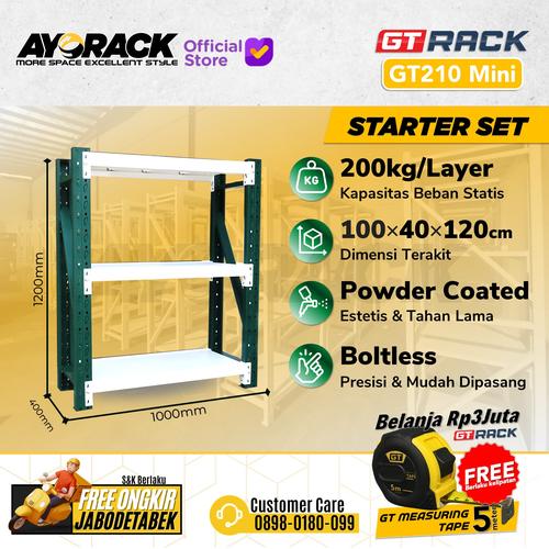 Promo RAK GUDANG BESI GT RACK GT210 MINI – WAREHOUSE RACK 200KG TINGGI ...