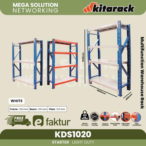 Jual Rack Gudang Besi Tinggi 2M Panjang 1M Light Duty 200kg KDS1020 ...