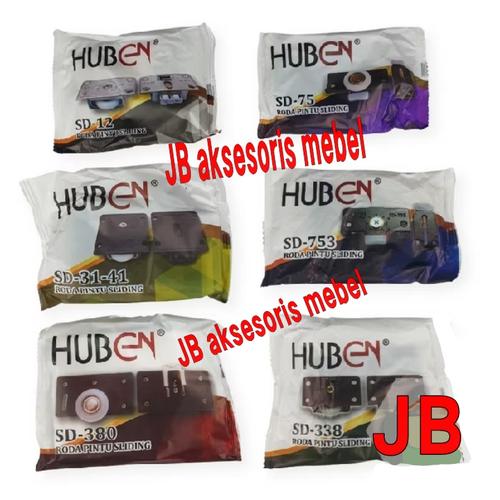Jual RODA REL PINTU LEMARI BAJU SLIDING GESER Merk HUBEN / RODA RELL ...