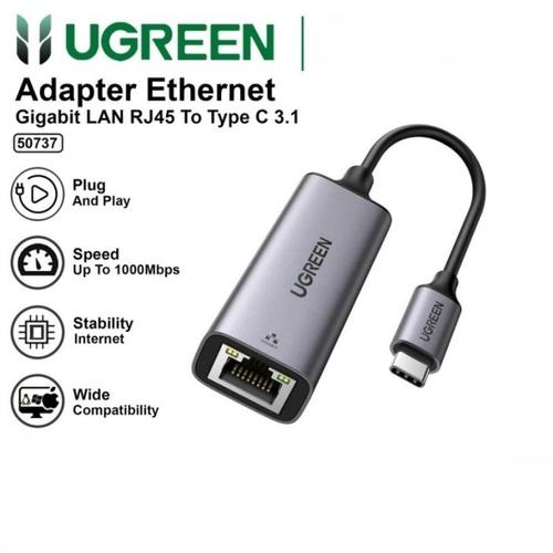 Jual UGREEN Type C to LAN Adapter RJ45 Gigabit Network 1000