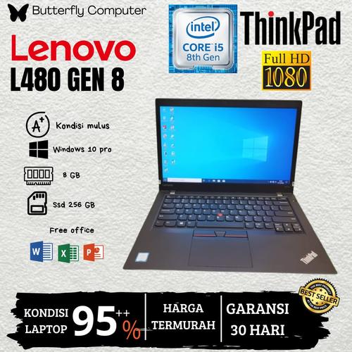 Jual Lenovo Thinkpad L480 core i5 GEN RAM 8GB SSD 256GB 14inch
