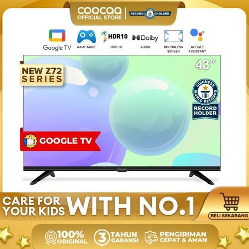 Jual [Google TV] COOCAA 43 Inch Smart LED TV Flicker Free (COOCAA