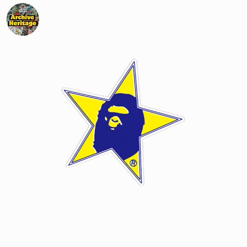Jual sticker Bape A Bathing Ape stars logo brand clothing stiker