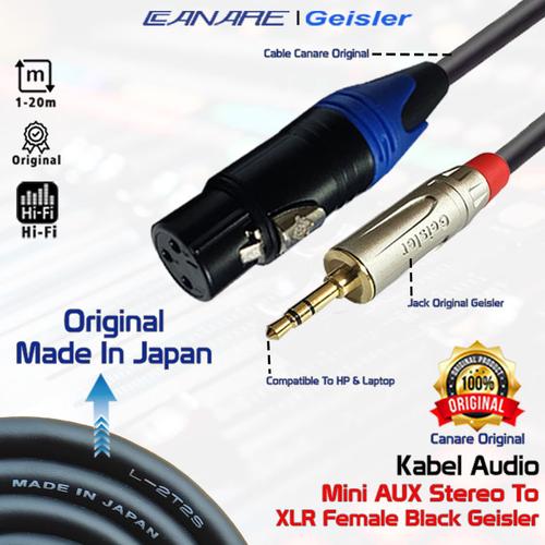 Jual Kabel Audio HP CANARE ORIGINAL Jack Mini AUX Stereo 3.5mm SLV To