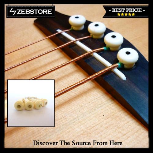 Jual Paku Gitar Pin Bridge Bass Premium Gold Flash Ivory 4Pcs Kota