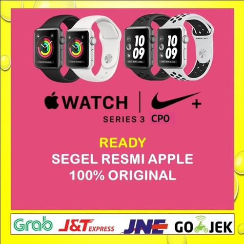 Jual Apple Watch Series 3 GPS 42mm Stainless Nike Gray Black White Band