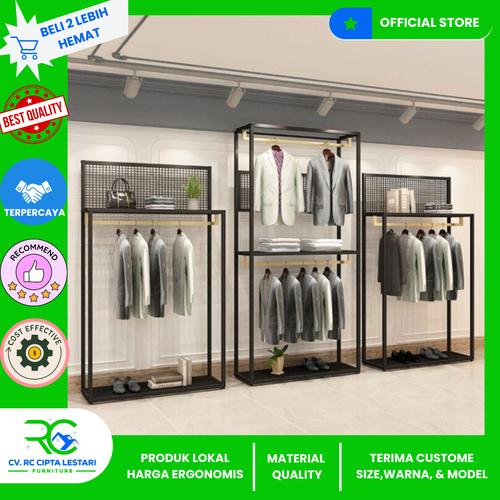 Baju Raya Display Rack Jual Rak Baju Display Ram Expanda Butik Toko Pakaian - Kota Bekasi - RC ...