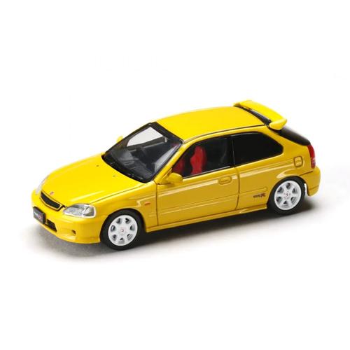 Modèle Réduit Honda Civic Type R EK9 1:64 - Yellow Spoon #95 - Résine Nice Auto