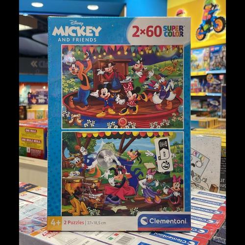 Jual PUZZLE CLEMENTONI DISNEY MICKEY & FRIENDS Puzzle Anak 4 tahun 2x60 ...
