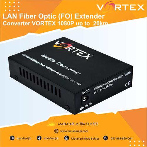 Vortex Fiber Router Jual LAN Fiber Optic (FO) Extender Converter VORTEX 1080P up to 20km ...