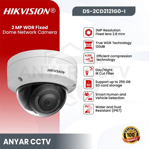HIKVISION DS-2CD2121G0-I 2MP WDR Fixed Dome Network Camera di Anyar Cctv  Tokopedia