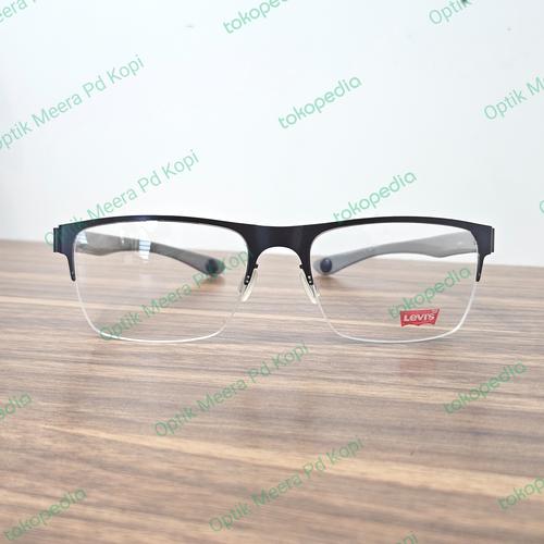 Promo kacamata pria wanita original levis half frame LS05155 02 56 biru