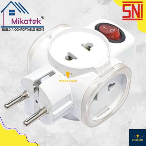 Jual Steker T Arde 4 Lubang saklar / Colokan Listrik / T steker arde 4 ...