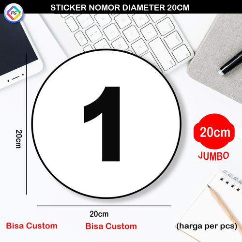 Jual Sticker Nomor Besar 20CM, Label Angka Besar, Stiker Label Jumbo ...