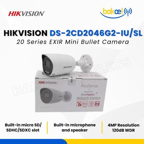 Caméra De Surveillance Hikvision Bullet DS-2CD2046G2-IU F2.8 - Sécurité Extérieure