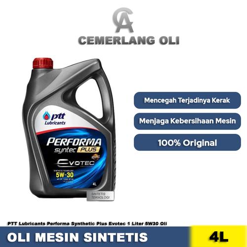Jual PTT Lubricants Perfoma Syntec Plus SAE 5W-30 API SP [4L] - Kota ...