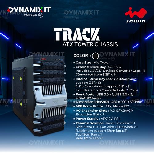 Inwin Track Promo PC Case InWin TRACK Mid Tower ATX PC Case - Black Cicil 0% 3x ...