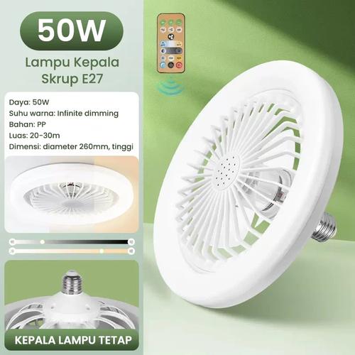 Promo Lampu Gantung 4/6/8 Led E27 Industrial Ceiling Lamps Plafon Fan