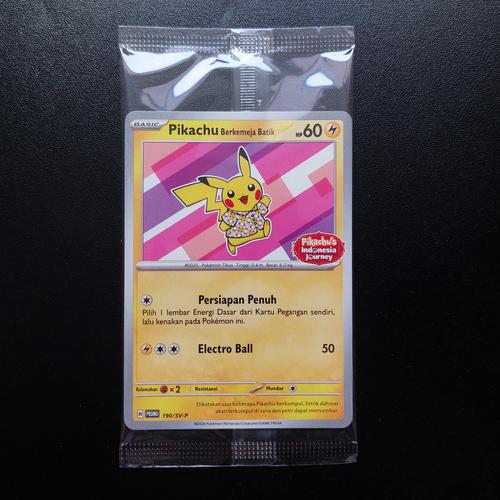 Japanese Pikachu Pokémon TCG Pikachu Indonesia Journey Promo Card