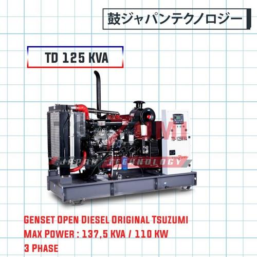 Jual GENSET OPEN TYPE TSUZUMI TD 125 KVA Jakarta Pusat INDO MEGATEK