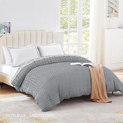 Promo King Rabbit Organic Bamboo Collagen Bed Cover Motif Zuto Blue