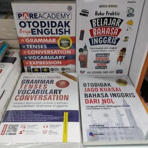 Jual Paket 4 buku otodidak belajar English, otodidak belajar bahasa